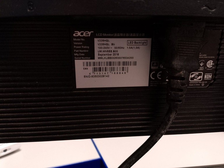 Оголошення Acer V226HQL (UM.WV6EE.B01, UM.WV6EE.B04) Б/У