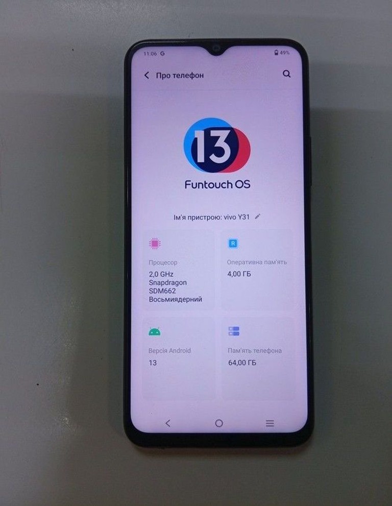 Купити Vivo y31 4/64gb Б/У