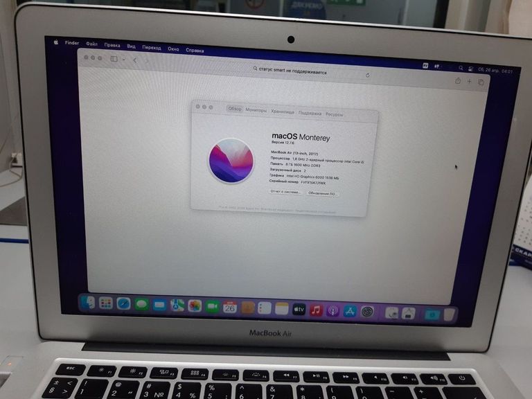 Apple macbook air a1466 2017 13,3" core i5 1,8ghz/ram8gb/ssd128gb/intel hd graphics 6000 Код:01-200487385. Зображення 7