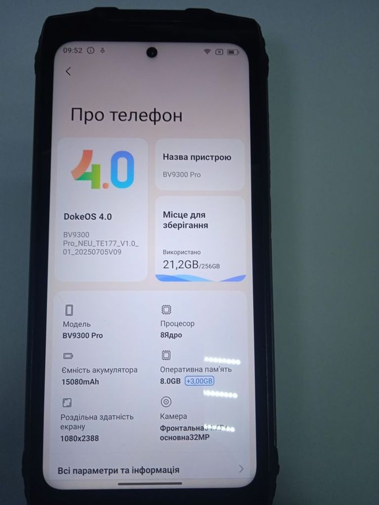 Оголошення Blackview BV9300 Pro 8/256GB Black Б/У