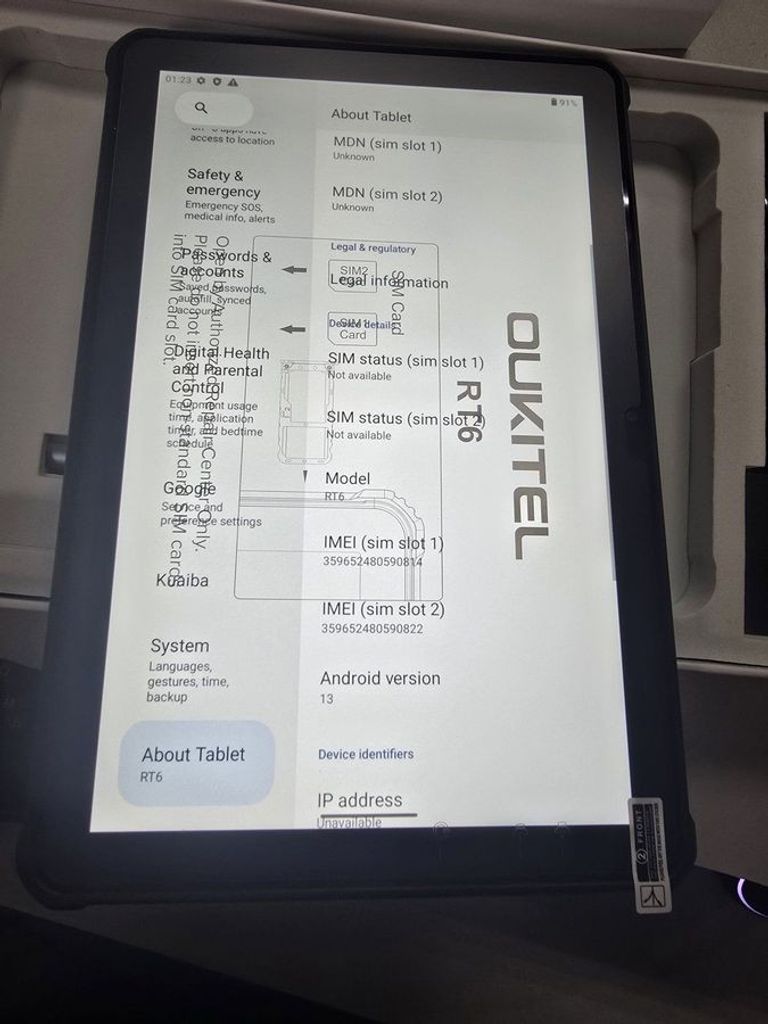 Купити Oukitel RT6 8/256GB 4G Dual Sim Black Б/У