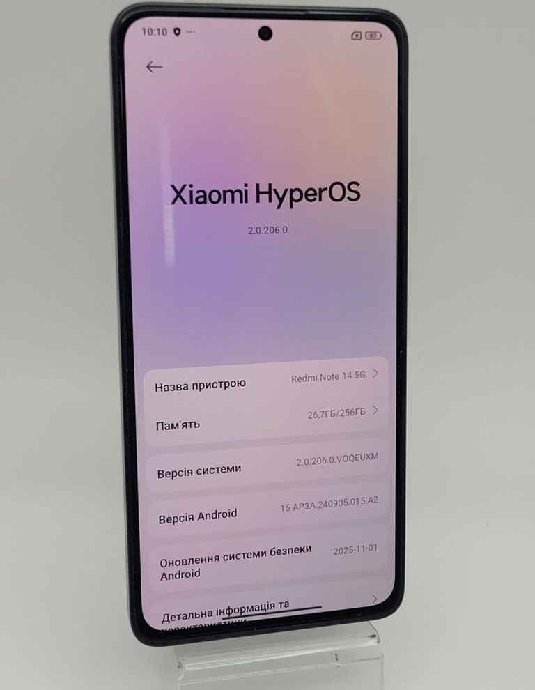 Оголошення Xiaomi redmi note 14 5g 8/256gb Б/У