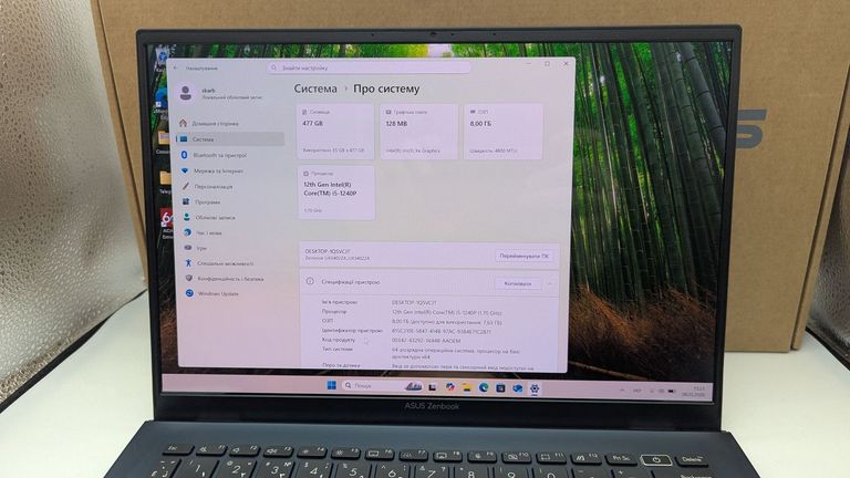 Объявление Asus 14/core i5-1240p ddr5/8gb ddr4/hdd *відсутній/ssd 512 gb/*інтегрована Б/У