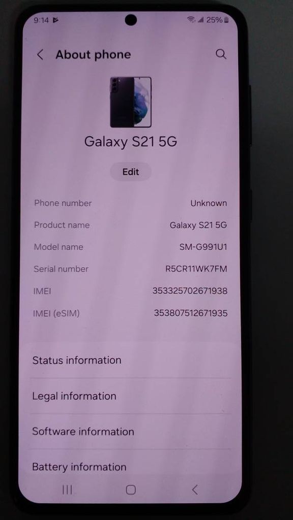 Samsung g991u1 galaxy s21 8/128gb