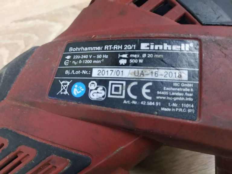 Einhell rt-rh 20/1 Код:01-18599994. Зображення 6