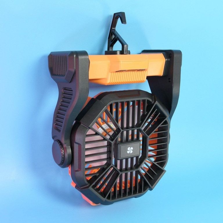 Вентилятор портативний акумуляторний зі світлодіодним ліхтарем GLOGLOW, для кемпінгу, для намету, для пікніка на відкритому пові Код:null. Зображення 4