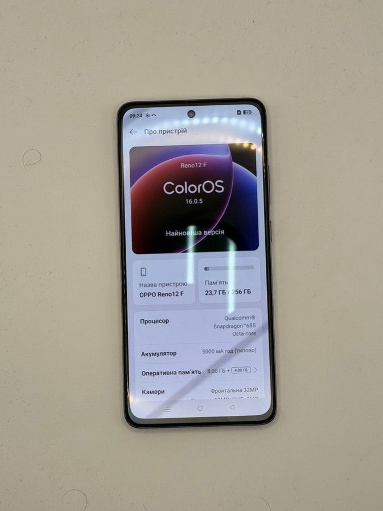 Оголошення Oppo reno 12f 8/256gb cph2687 Б/У
