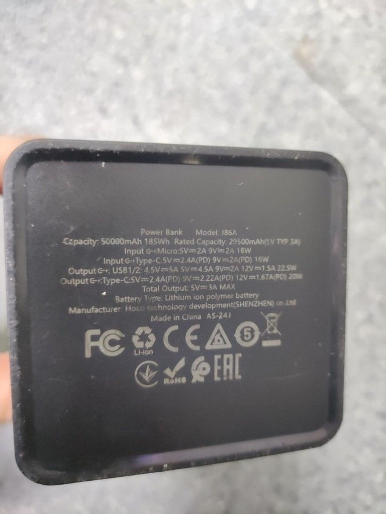 Hoco J86A 50000mAh 22,5W Black Код:01-201108444. Изображение 5