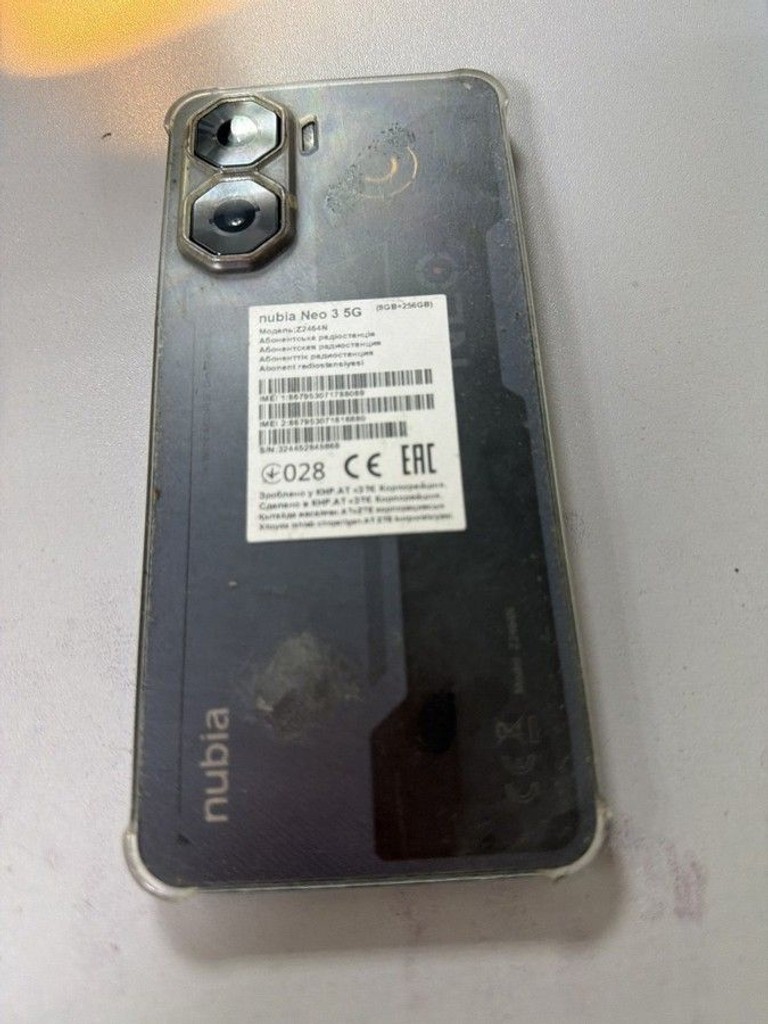 Оголошення Zte Nubia Neo 3 5G 8/256GB Shadow Black Б/У