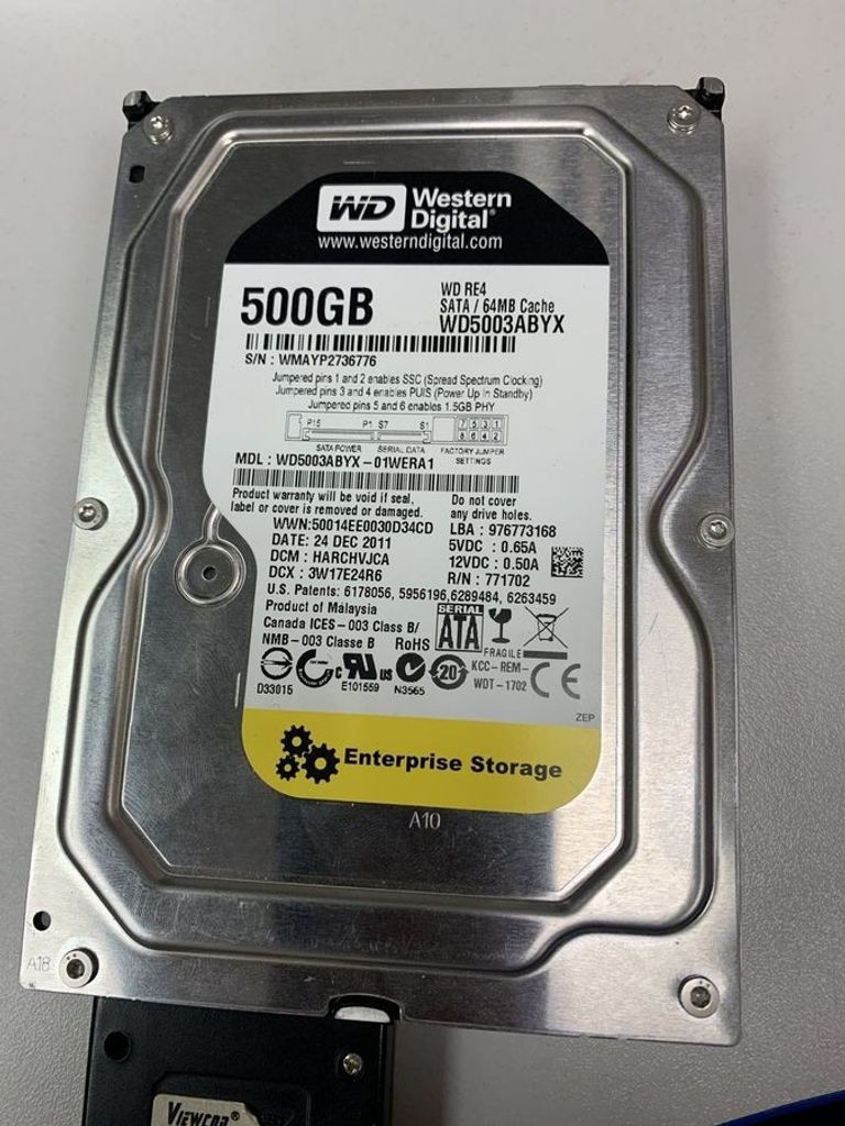 Купити Western Digital wd5003abyx 500gb (re4) Б/У