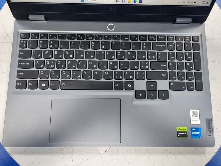 Оголошення Lenovo 15/core i5-12450hx ddr5/16gb ddr5/hdd *відсутній/ssd 512 gb/geforce rtx3050 6gb Б/У