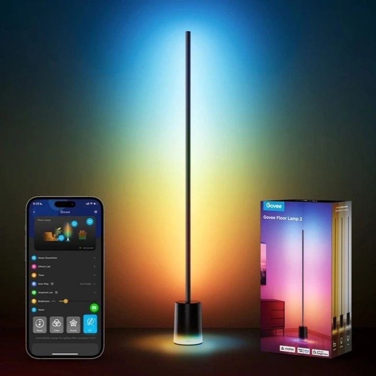 Торшер Govee H607C Floor Lamp 2, 1725Lm, RGBICWW, WI-FI/Bluetooth, black (H607C311). Новий. Код:null. Зображення 4