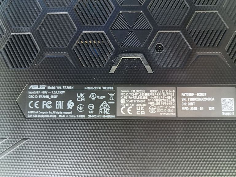 Asus 17/ryzen 5 7535hs ddr5/16gb ddr5/hdd *відсутній/ssd 512 gb/geforce rtx2050 4gb Код:01-200899908. Зображення 5