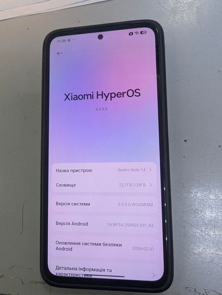 Оголошення Xiaomi redmi note 14 6/128gb Б/У