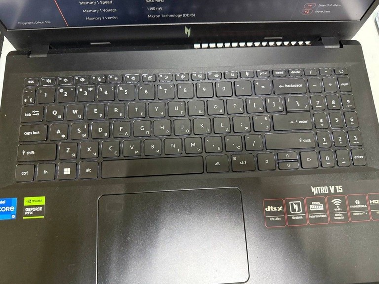 Купить Acer 15/core i5-13420h ddr5/16gb ddr5/hdd *відсутній/ssd 512 gb/geforce rtx4050 6gb Б/У