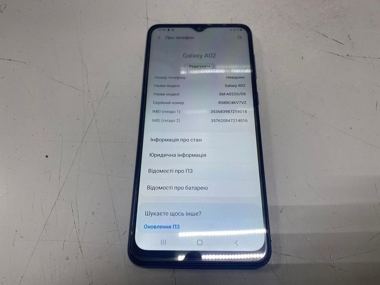 Оголошення Samsung galaxy a02 2/32gb Б/У