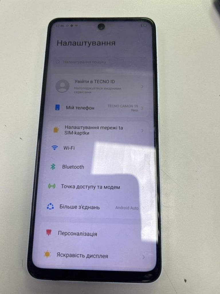 Оголошення Tecno camon 19 neo ch6i 6/128gb Б/У