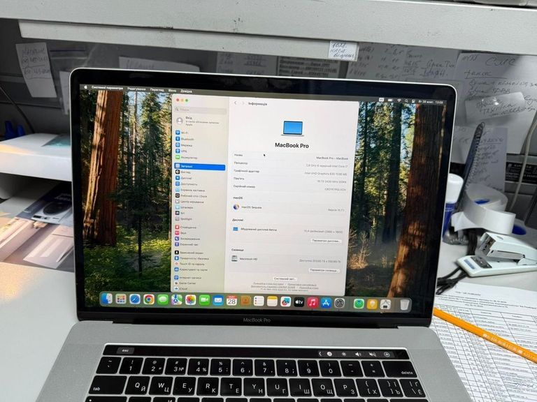 Apple macbook pro/a1990/ core i7 2,6ghz/ ram16gb/ ssd256gb/ amd pro 555x 4gb/ retina, touch bar Код:01-200778689. Изображение 8