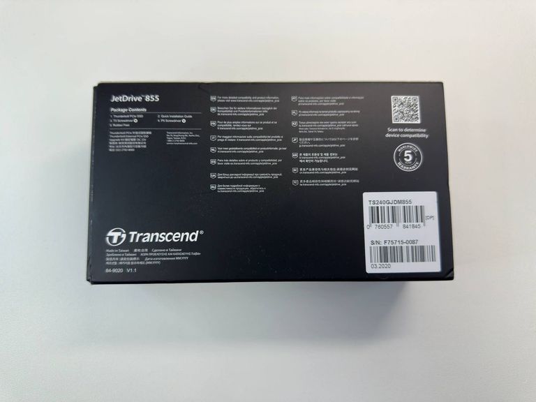 Transcend jetdrive 855 240gb thunderbolt Код:01-200807621. Изображение 6