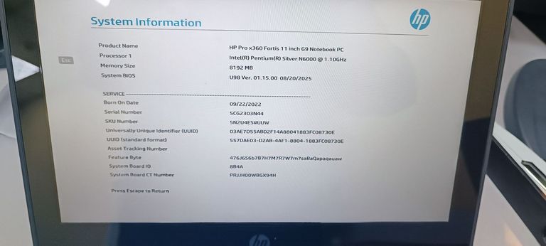 Hp 11/pentium n6000 ddr4/8gb ddr4/ssd 256 gb/*інтегрована Код:01-200802807. Изображение 5
