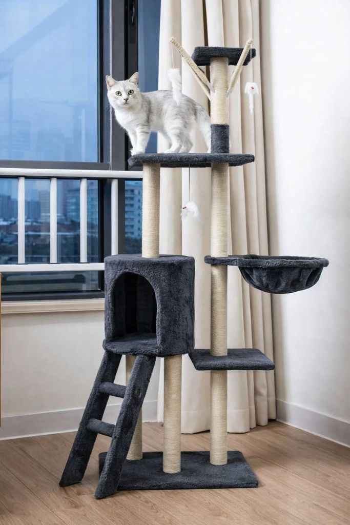 Оголошення Cat House з кігтеточкою та будиночком 5 рівнів Б/У