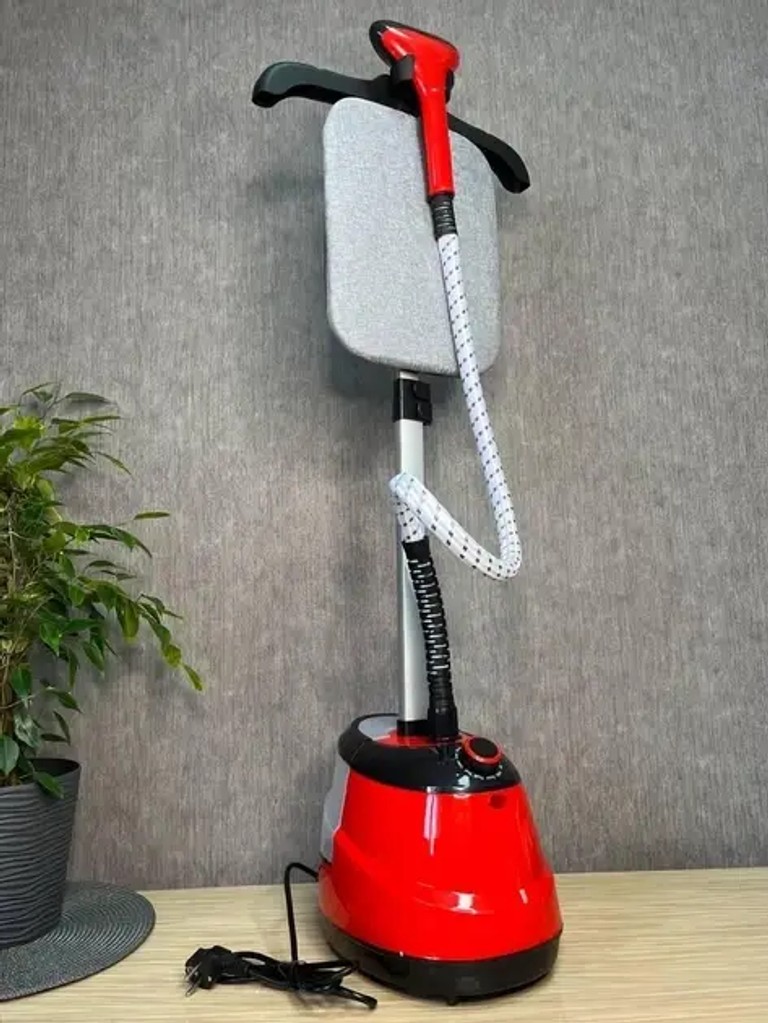 Вертикальний відпарювач для одягу Garment Steamer 2000W / Червона Парова праска для всіх видів тканини Код:null. Зображення 4