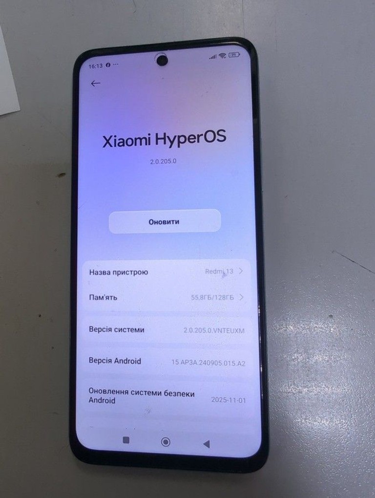 Оголошення Xiaomi Redmi 13 6/128GB Blue Б/У
