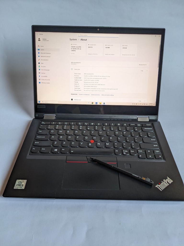 Купити Lenovo ThinkPad L13 Yoga (+ стилус) Б/У