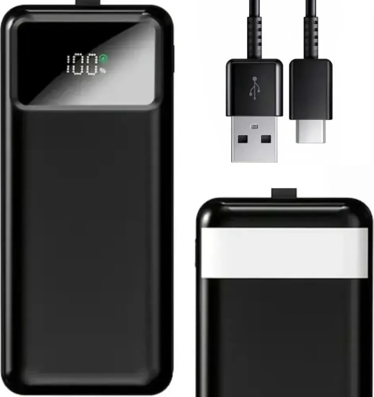 Дешиво KPG-402 40000 мАч чорний з ліхтариком, 2 USB, microUSB та Type-C с ломбарда