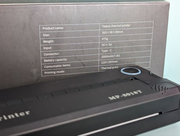 Бездротовий термопринтер Tattoo printer MP-8018T. Для татуювання. Новий. Код:null. Изображение 5