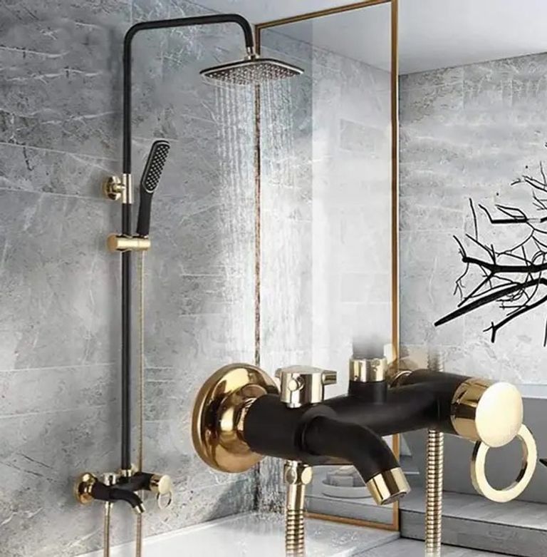 Купить Акція! Душовий комплект Душова система з гарячою і холодною водою Настінний змішувач для душу. Новий.  Б/У