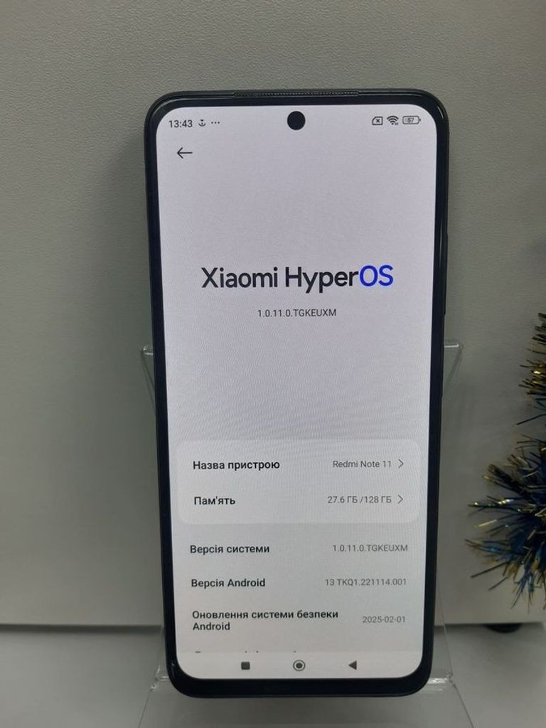 Объявление Xiaomi redmi note 11 4/128gb Б/У