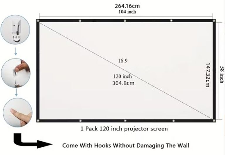 Купить 264х147см 120 дюймів Б/У