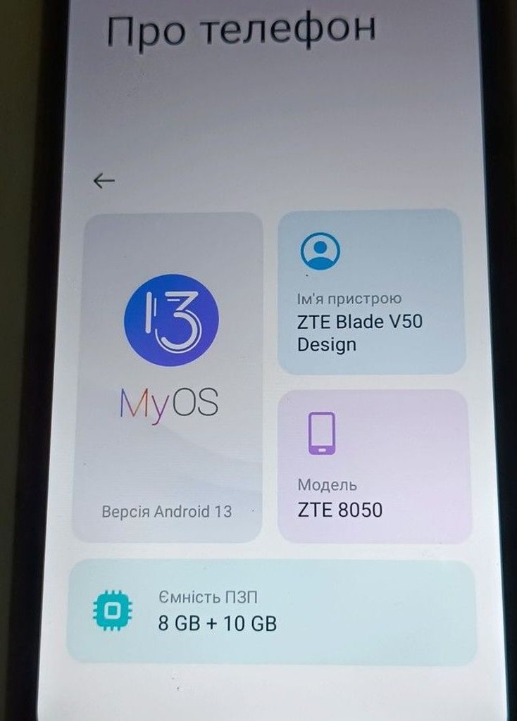 Дешево Zte Blade V50 Design 8/256GB Black з ломбарду