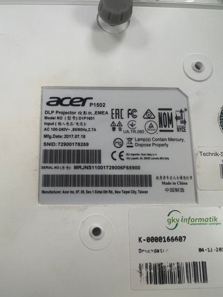Acer p1502 Код:01-201002212. Зображення 5