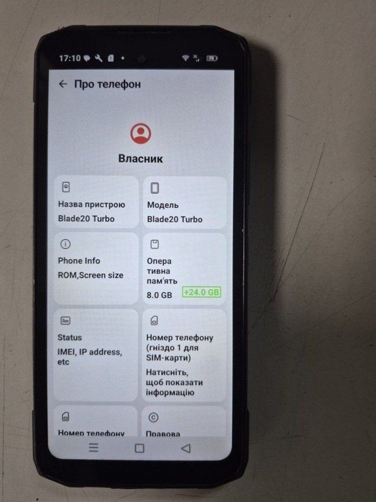 Оголошення Doogee Blade 20 Turbo 8/256GB Black Б/У