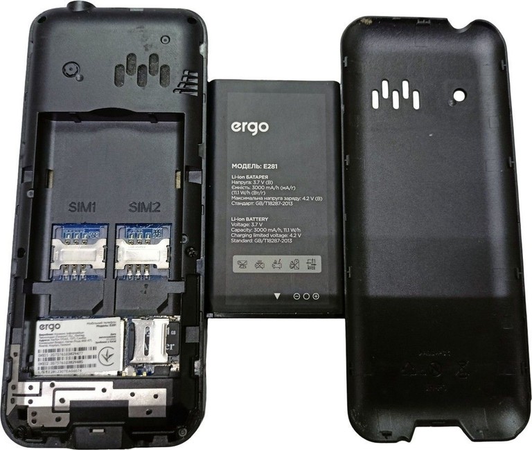 Объявление Ergo E281 Dual Sim Black Б/У