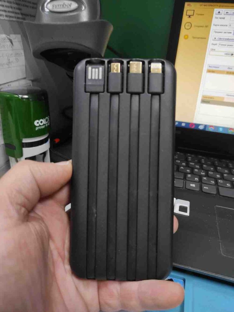 Дешево Forever Power Bank TB-411 ALLin1 10000 mAh with cables Black (GSM103789, 1283126565083) з ломбарду