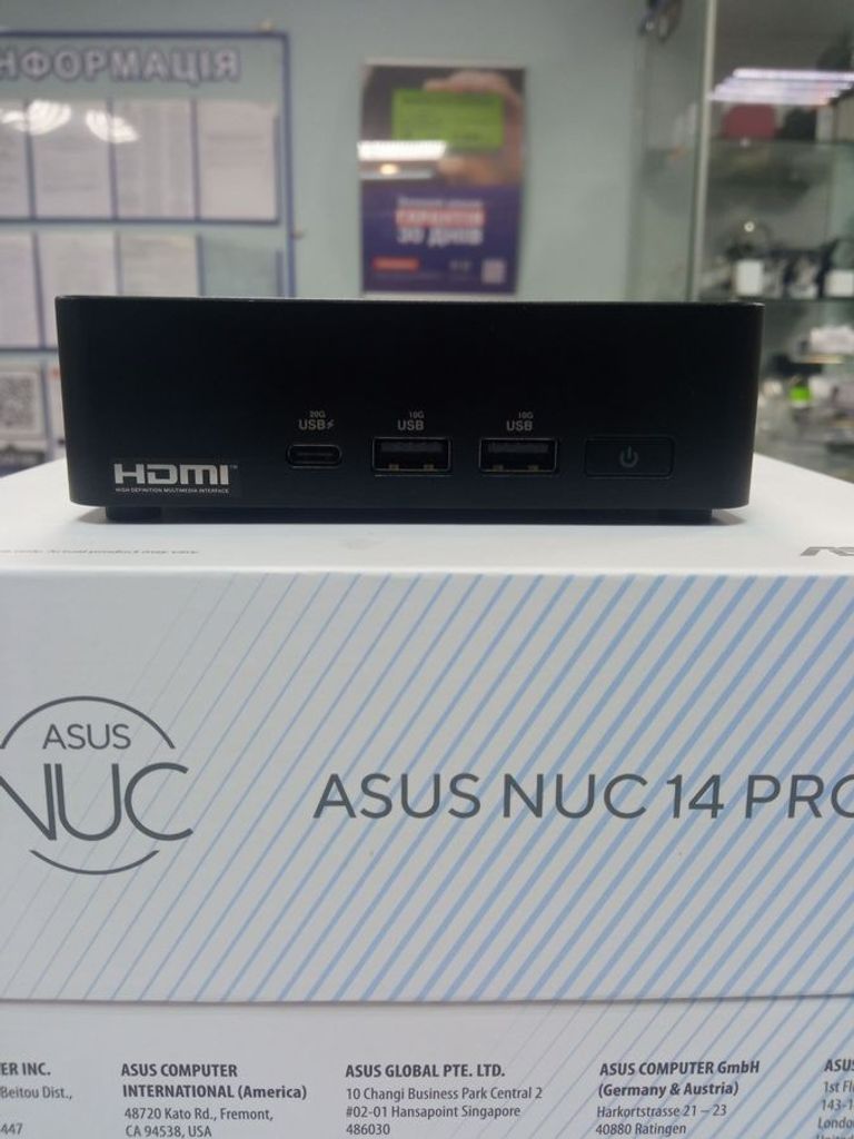 Купить Asus nuc 14 pro/14rvk/ intel core 3 100u/16 gb ddr5/ssd 256 gb/інтегрован Б/У