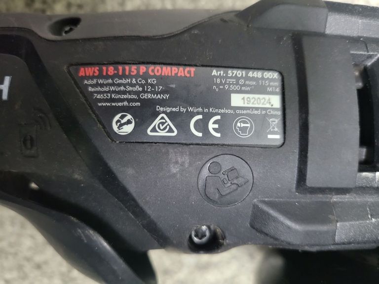 Оголошення Wurth aws 18-125p compact 2акб 4ah зп Б/У