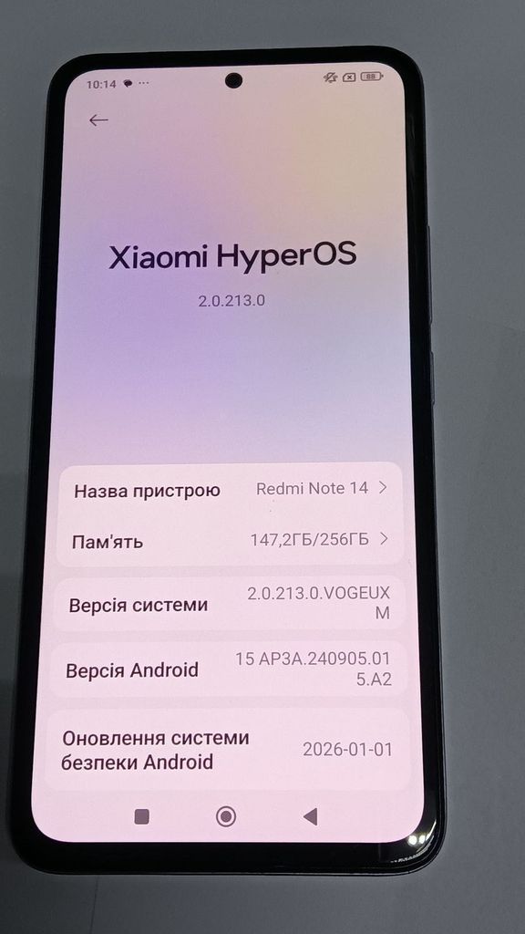 Объявление Xiaomi redmi note 14 8/256gb Б/У