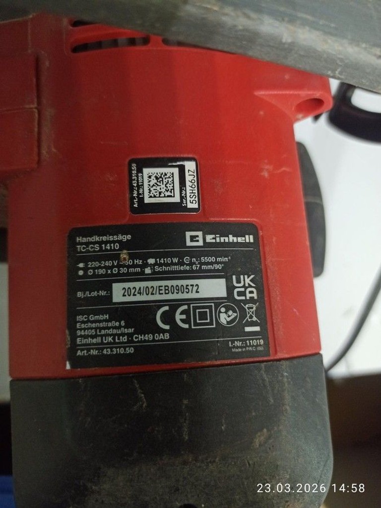 Купить Einhell tc-cs 1410 Б/У
