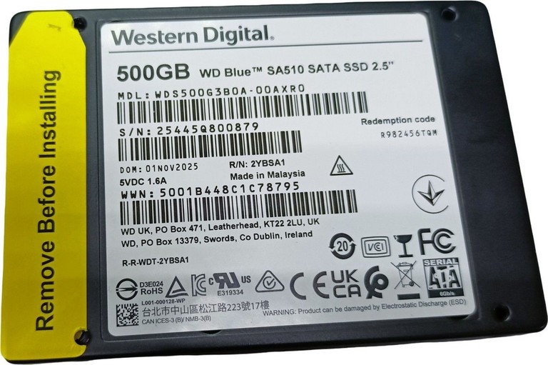 Объявление Wd blue sa510 500 gb Б/У