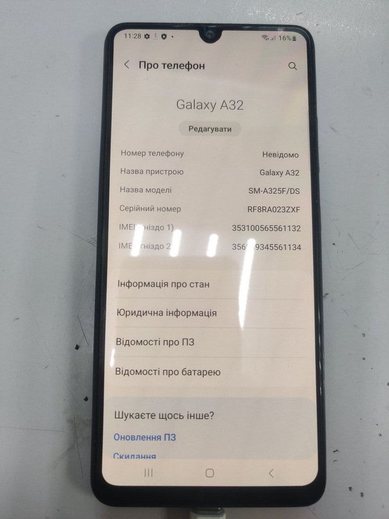 Оголошення Samsung a325f galaxy a32 4/128gb Б/У