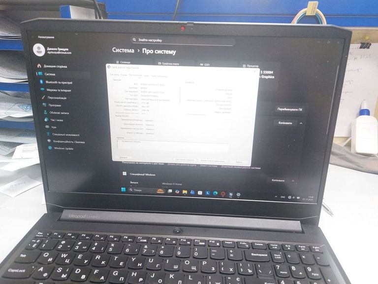 Дешево Lenovo 15/ryzen 5 5500h ddr4/8gb ddr4/hdd *відсутній/ssd 500 gb/geforce rtx2050 4gb з ломбарду