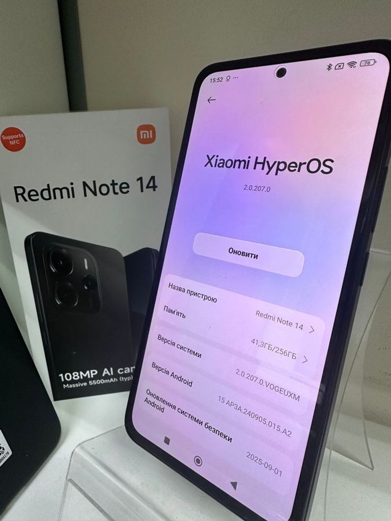 Оголошення Xiaomi redmi note 14 8/256gb Б/У