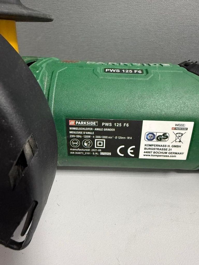 Распродажа Parkside PWS 125 F6, продавец Техноскарб