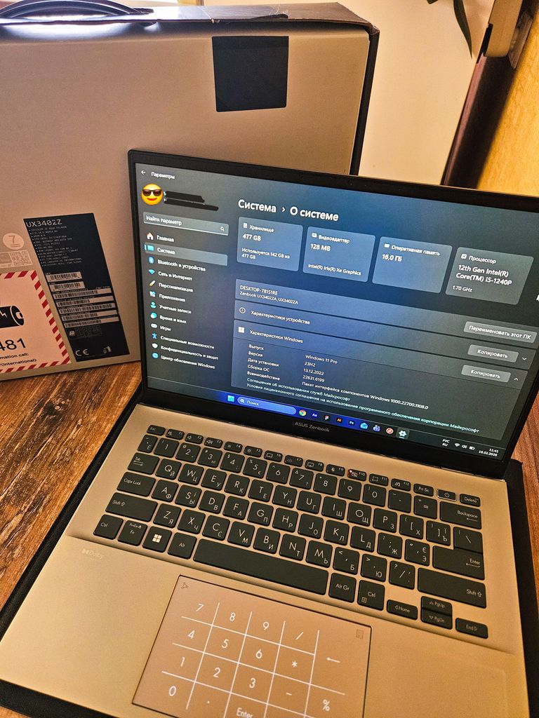 Оголошення Asus Zenbook 14 OLED UX3402ZA (UX3402ZA-KM319W, 90NB0WC1-M00RJ0) Б/У