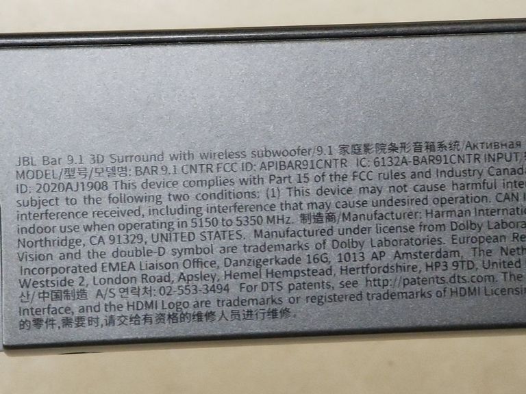 Jbl Bar 9.1 3D Surround with Dolby Atmos (JBLBAR913DBLK) Код:01-200893813. Зображення 5