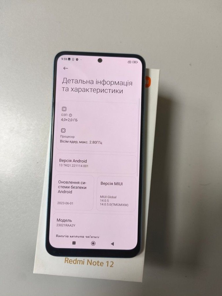 Дешево Xiaomi redmi note 12 4/128gb з ломбарду